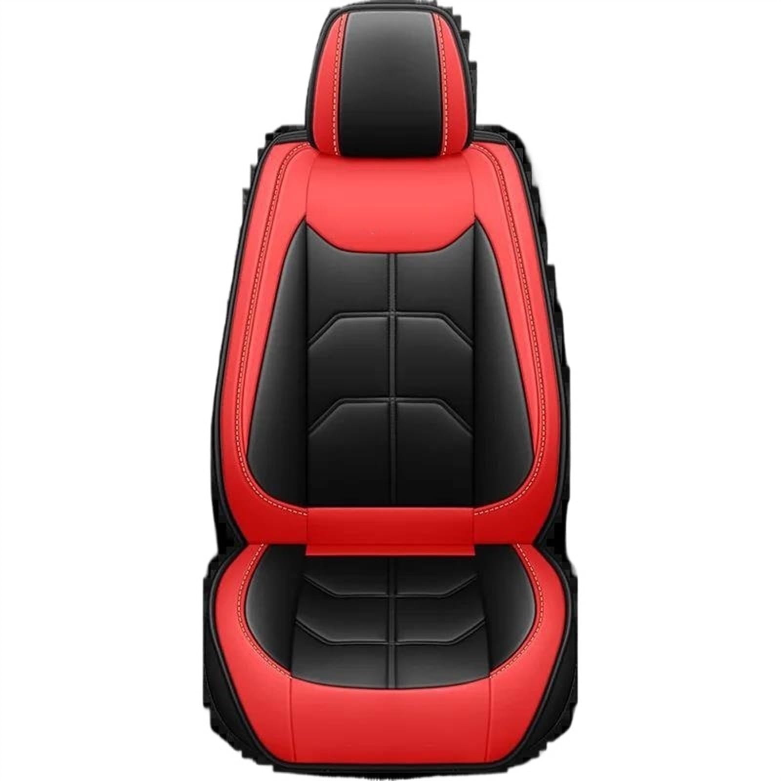 DZSHONGXINSM Sitzbezüge Auto Autositzbezug Für Alle Automodelle Für Sportback A1 A4 A3 A5 A6 A6L A7 A8 A8L Innenzubehör Sitzschutz Sitzbezügesets(Schwarz Rot) von DZSHONGXINSM
