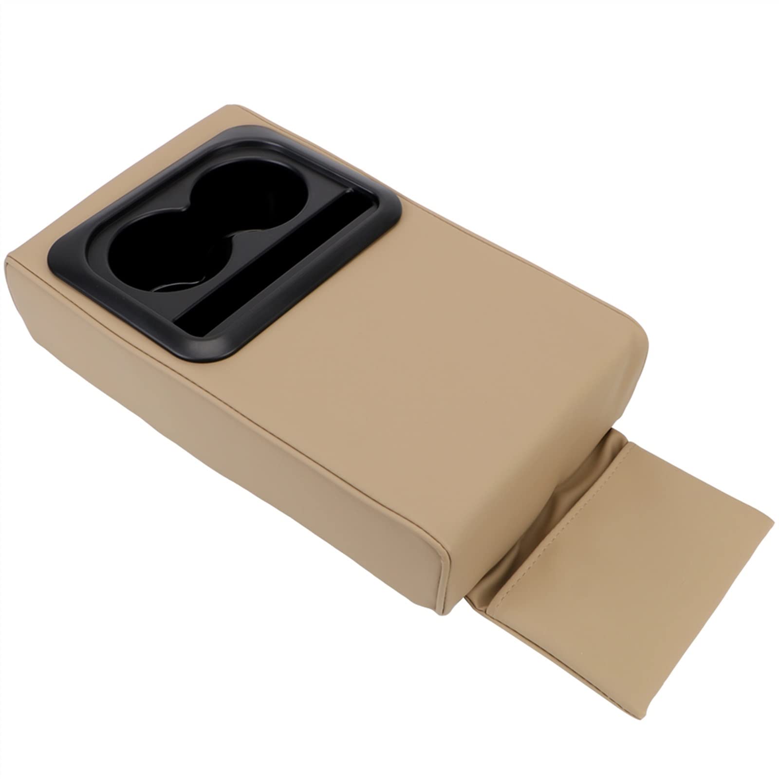 Handschuhfach Aufbewahrung 1 STÜCK Auto Armlehne Pad Auto Zubehör Hand Ellenbogen Stützkissen Box Anti-Müdigkeit Mit Getränkehalter Armlehne Aufbewahrungsbox Mittelkonsole Aufbewahrungsbox(Beige) von DZSHONGXINSM