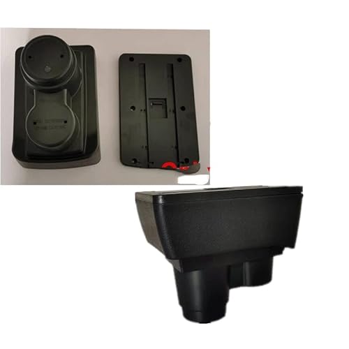 Handschuhfach Aufbewahrung Armlehnenbox Für Dacia Für Duster 2 3 2018-2022 Mittelkonsolenaufbewahrung Autozubehör Aschenbecher PU Getränkehalter USB Mittelkonsole Aufbewahrungsbox(Only black base) von DZSHONGXINSM