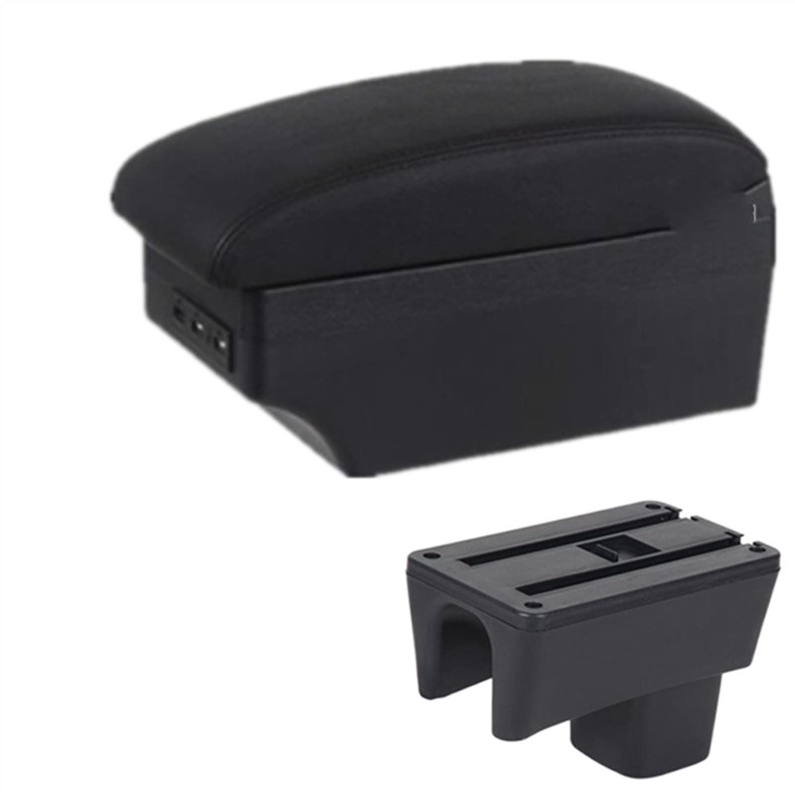 Handschuhfach Aufbewahrung Auto Armlehne Autozubehör Innenraum Aufbewahrungsbox Nachrüstteile Mit USB Für Suzuki Für Swift Armlehnenbox 2005-2023 Mittelkonsole Aufbewahrungsbox(C black black line) von DZSHONGXINSM