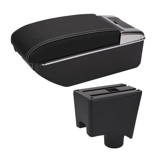 Handschuhfach Aufbewahrung Auto-Armlehnenbox Für Lada Für Largus Aufbewahrungsbox Autozubehör Mittelkonsole Aufbewahrungsbox(B Black white 7USB) von DZSHONGXINSM