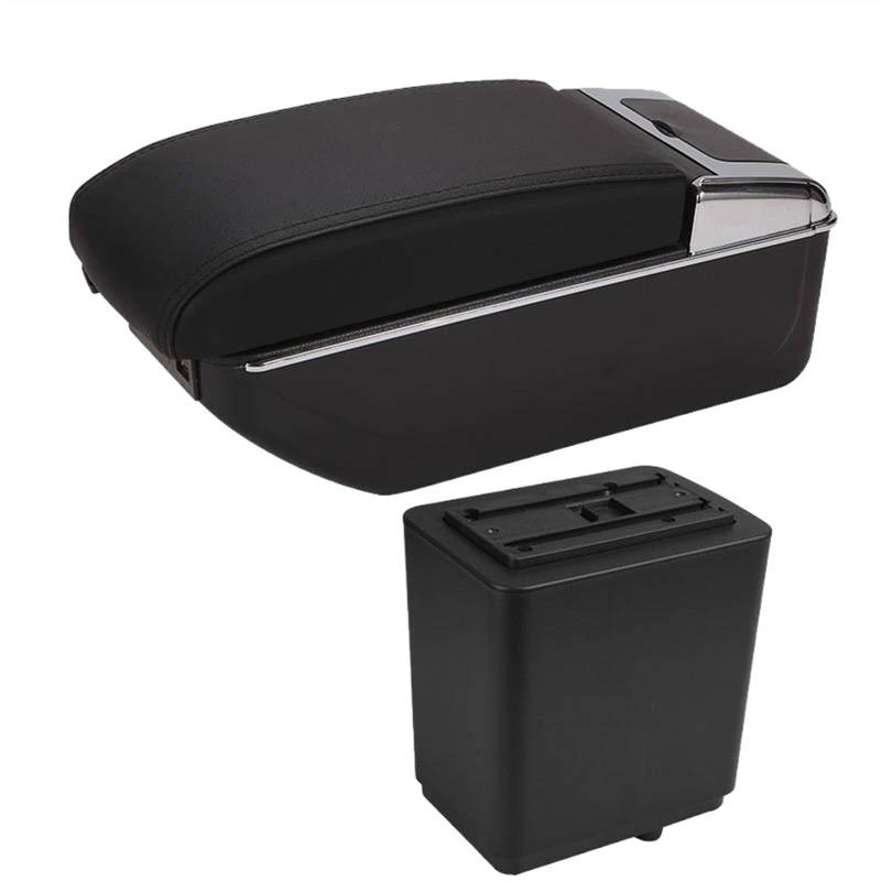 Handschuhfach Aufbewahrung Für Citroen Für Berlingo Armlehne Nachrüstteile Auto Armlehne Aufbewahrungsbox Autozubehör Lade USB Mittelkonsole Aufbewahrungsbox(A Black black 7USB) von DZSHONGXINSM