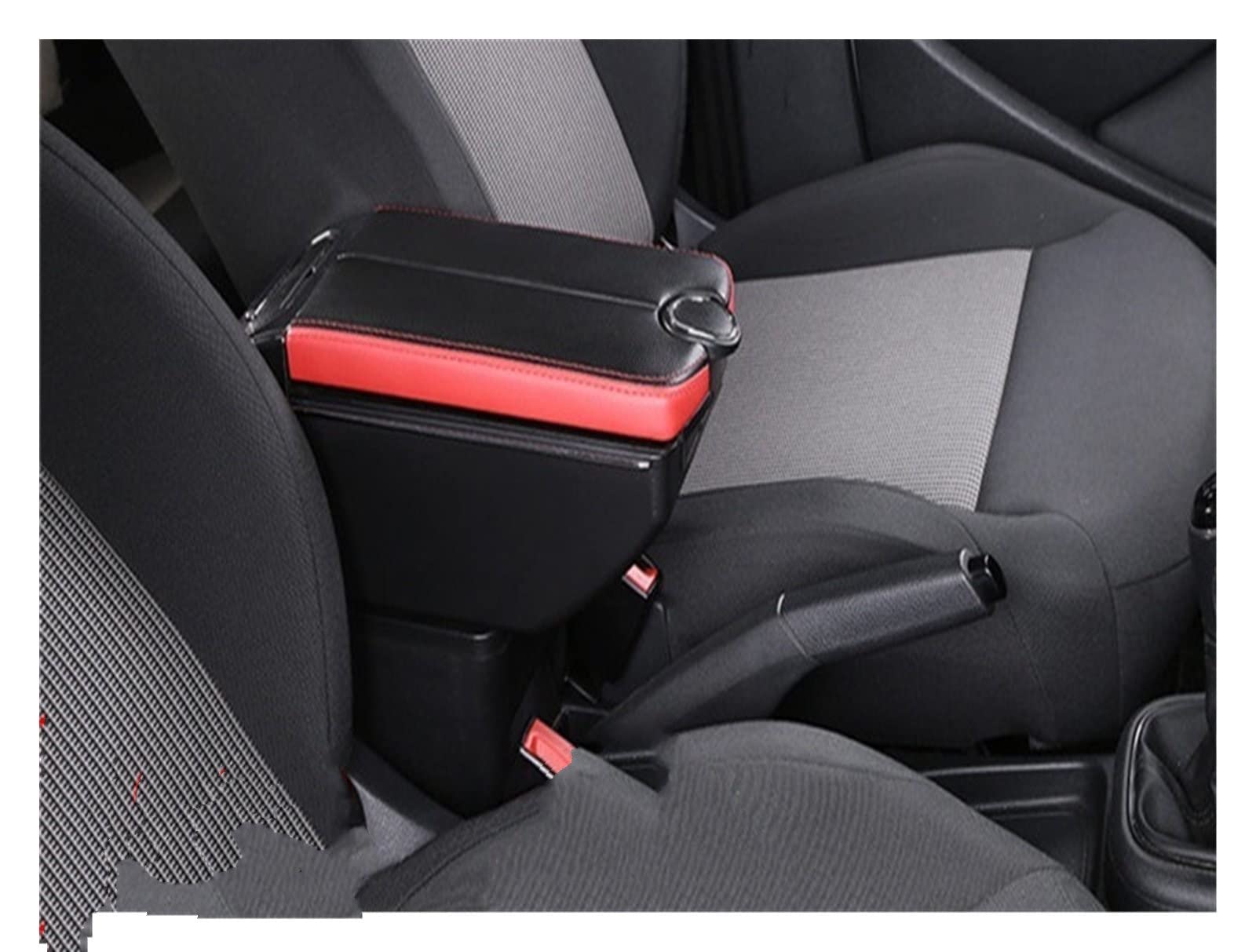 Handschuhfach Aufbewahrung Für Ford Für Focus 2 Mk2 Armlehnenbox 2005-2011 Doppeltüren Öffnen 7USB Mittelkonsole Aufbewahrungsbox Armlehne Mittelkonsole Aufbewahrungsbox(H Style Red edge) von DZSHONGXINSM