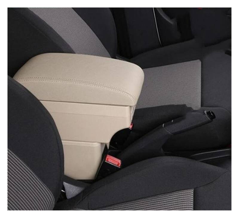 Handschuhfach Aufbewahrung Für Golf 6 Armlehnenbox Für Golf 5 Mk6 MK5 Für Sagitar Interior Spezielle Nachrüstteile Auto Armlehnenbox Center Aufbewahrungsbox Mittelkonsole Aufbewahrungsbox(C Beige) von DZSHONGXINSM