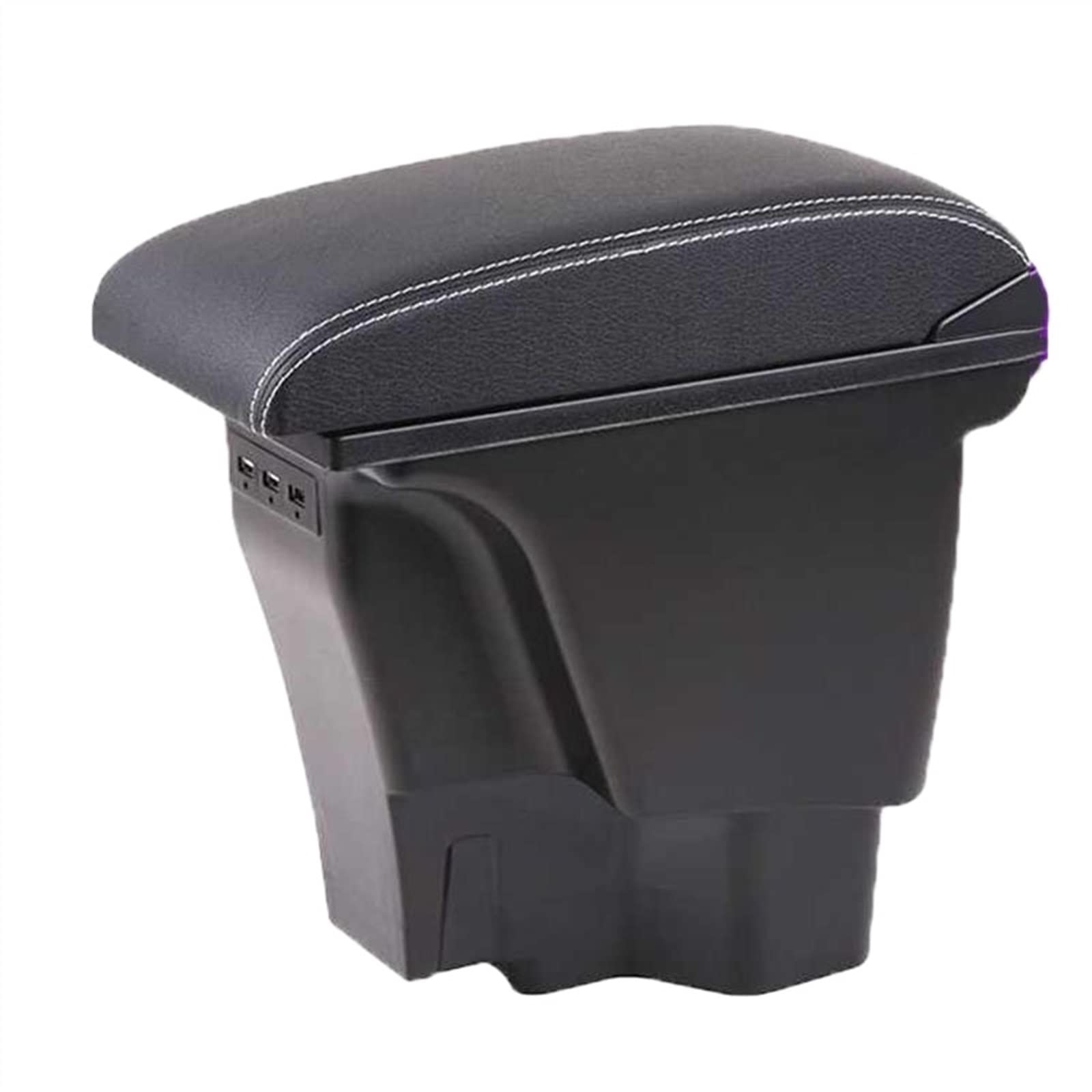 Handschuhfach Aufbewahrung Für KIA Für Rio 3 K2 Armlehnenbox 2012 2015 2014 2013 2012 Organizer Leder Auto Cup Holder Zubehör Einfach Zu Installierender USB Mittelkonsole Aufbewahrungsbox(A Black whit von DZSHONGXINSM