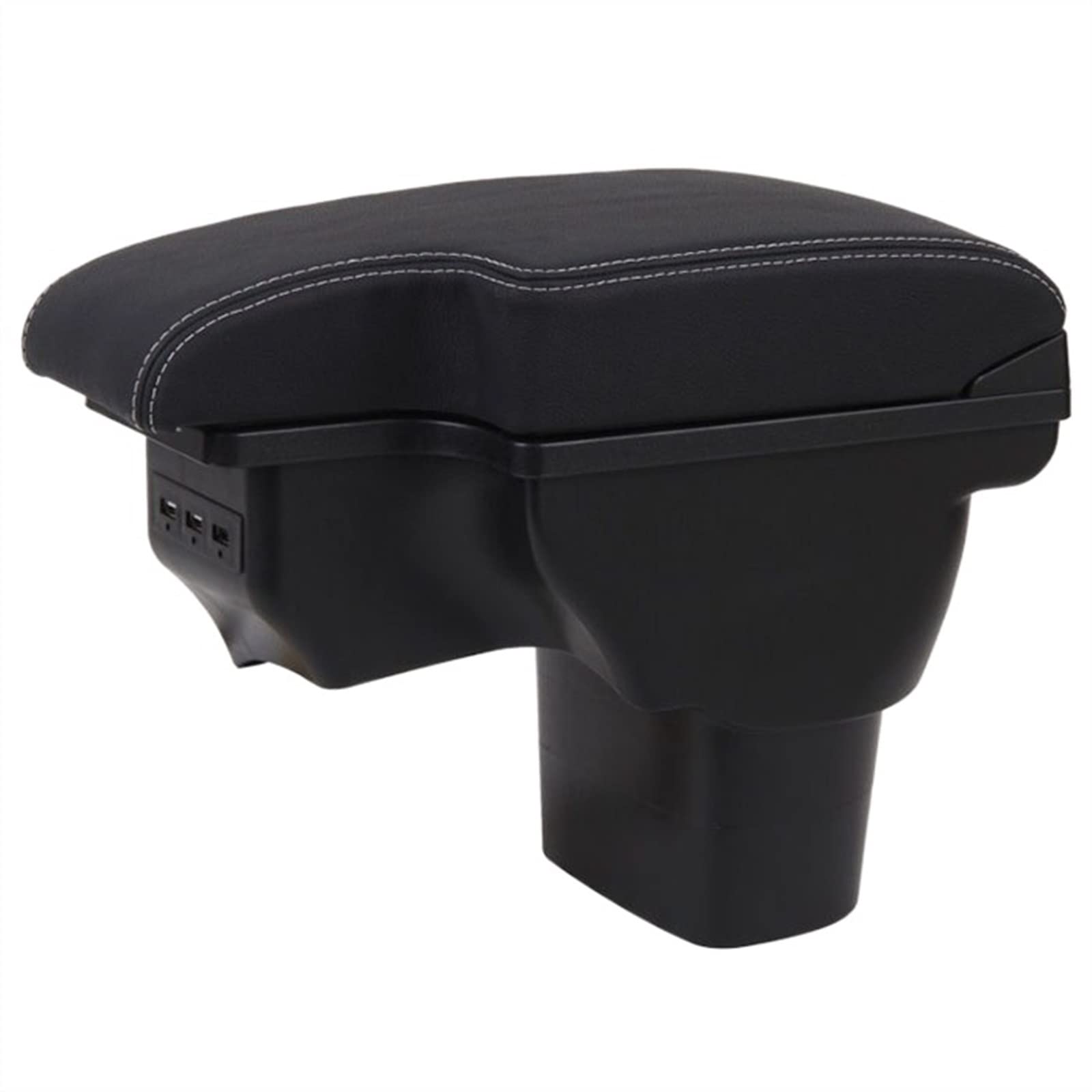 Handschuhfach Aufbewahrung Für NISSAN Für Juke Car Armrest Box 2010-2019 Zubehör Innendetails Aufbewahrungsbox Nachrüstteile USB Mittelkonsole Aufbewahrungsbox(A3 Black white 3USB) von DZSHONGXINSM