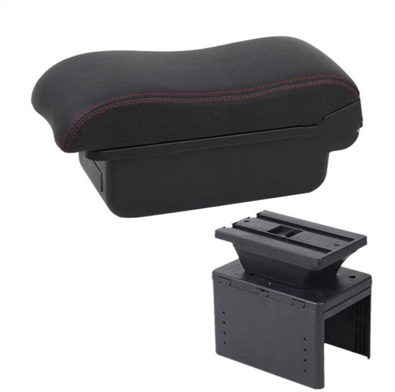 Handschuhfach Aufbewahrung Für Opel Für Corsa E Armlehnenbox Für Opel Für Corsa E Auto Center Console Storage Armrest Box Modifikationszubehör Mit USB Mittelkonsole Aufbewahrungsbox(A red line NO USB) von DZSHONGXINSM