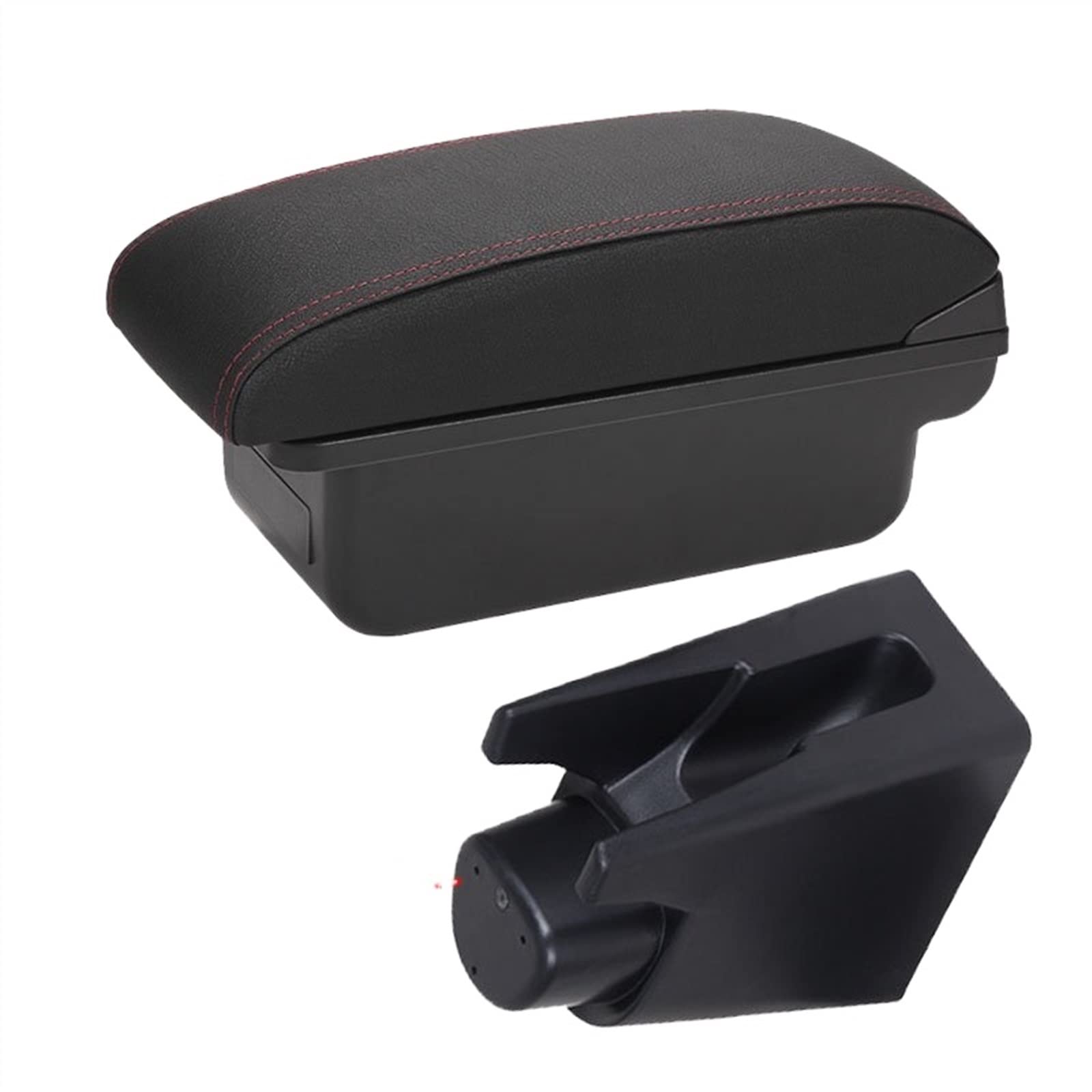 Handschuhfach Aufbewahrung Für Toyota Für Etios Für Aygo BJ Armlehnenbox Autozubehör Aufbewahrungsbox Innenteile Details USB Mittelkonsole Aufbewahrungsbox(C Black red NO USB) von DZSHONGXINSM