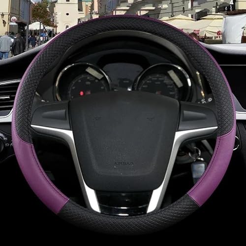 Lenkrad Bezug 9 Farben Auto Lenkrad Abdeckung PU Leder Nicht-Slip Für MG HS ZS EV MG3 3SW MG5 MG6 MG7 ZR EHS EZS GT Auto Zubehör Lenkradabdeckung(O Shape Purple) von DZSHONGXINSM