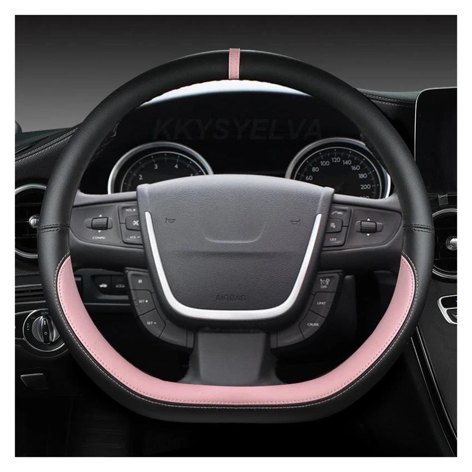 Lenkrad Bezug Auto Lenkrad Abdeckung Mikrofaser Leder D Form Für Peugeot 508 2011-2018 508 SW 2011-2018 Auto zubehör Lenkradabdeckung(PINK) von DZSHONGXINSM