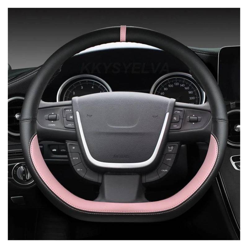 Lenkrad Bezug Auto Lenkrad Abdeckung Mikrofaser Leder D Form Für Peugeot 508 2011-2018 508 SW 2011-2018 Auto zubehör Lenkradabdeckung(PINK) von DZSHONGXINSM