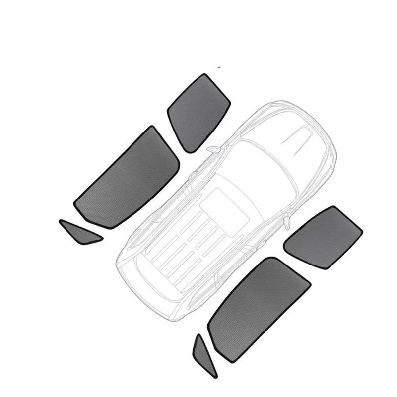 Sonnenschutz Für A4 B9 Für Avant 2017-2024 Auto-Sonnenschutzvisier Frontscheibenrahmen Vorhang Rückseite Babyfenster Sonnenschutzschild Auto-Sonnenschutz(6PCS) von DZSHONGXINSM