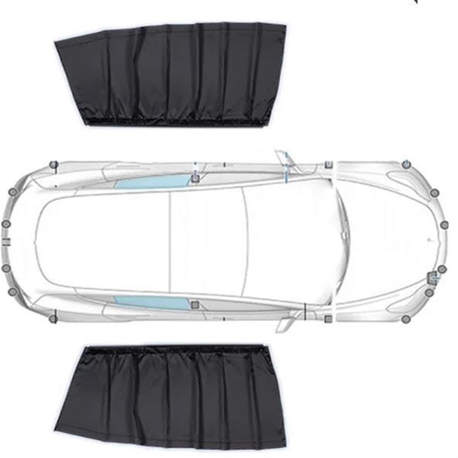 Sonnenschutz Sonnenschutz-Thermovorhang Im Track-Stil Für Tesla Für Modell 3 2017–2023 Seitenfenster Sichtschutz Sonnenschutz Camping Isolierter Sonnenschutz Auto-Sonnenschutz(Rear Black) von DZSHONGXINSM