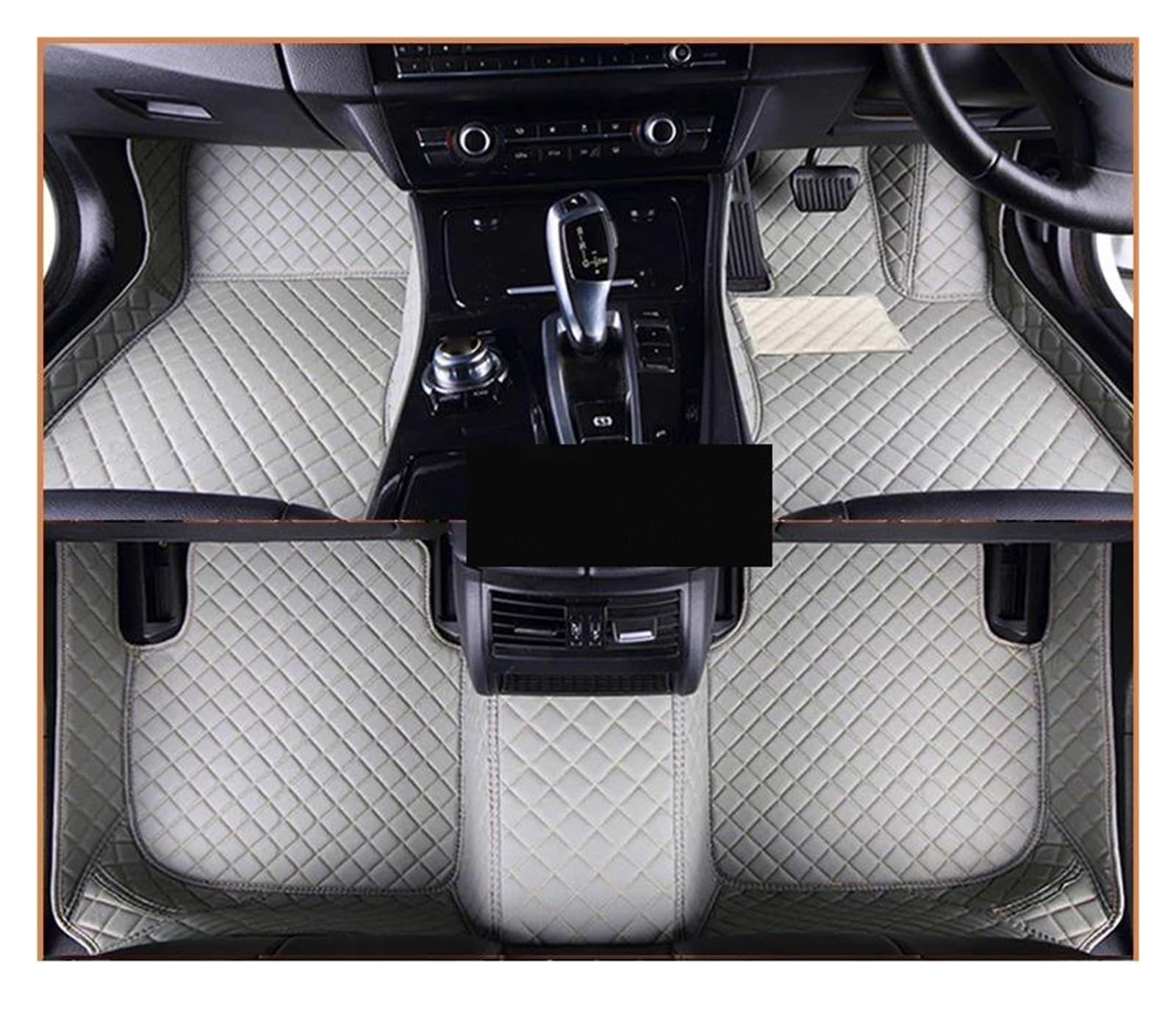 rutschfeste Fussmatten Auto-Fußmatten Für A6 C6 4F 2004~2011 Teppich Luxus-Ledermatte Komplettset Strapazierfähiger Teppich Auto-Innenteile Autozubehör Autoteppich(RHD Grey) von DZSHONGXINSM