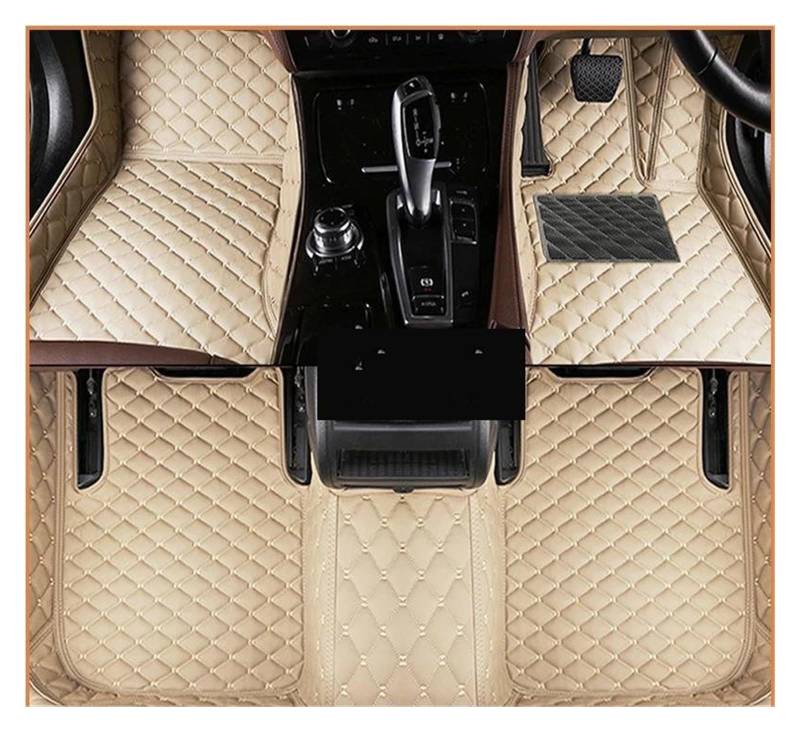 rutschfeste Fussmatten Auto-Fußmatten Für Land Für Rover Für Range Für Rover Für Evoque 2015–2012 SUV 4 Türen Autozubehör Teppiche Leder-Styling Autoteppich(RHD BEIGE) von DZSHONGXINSM