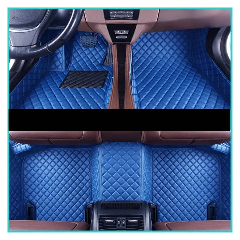 Auto Fussmatten Auto-Fußmatten Für Citroen Für C4 Für Picasso (Five SEAT) 2009 2010 2011 2012 2013 Custom Auto Foot Pads Automobil Auto Matten(Blau) von DZSJHGFDD