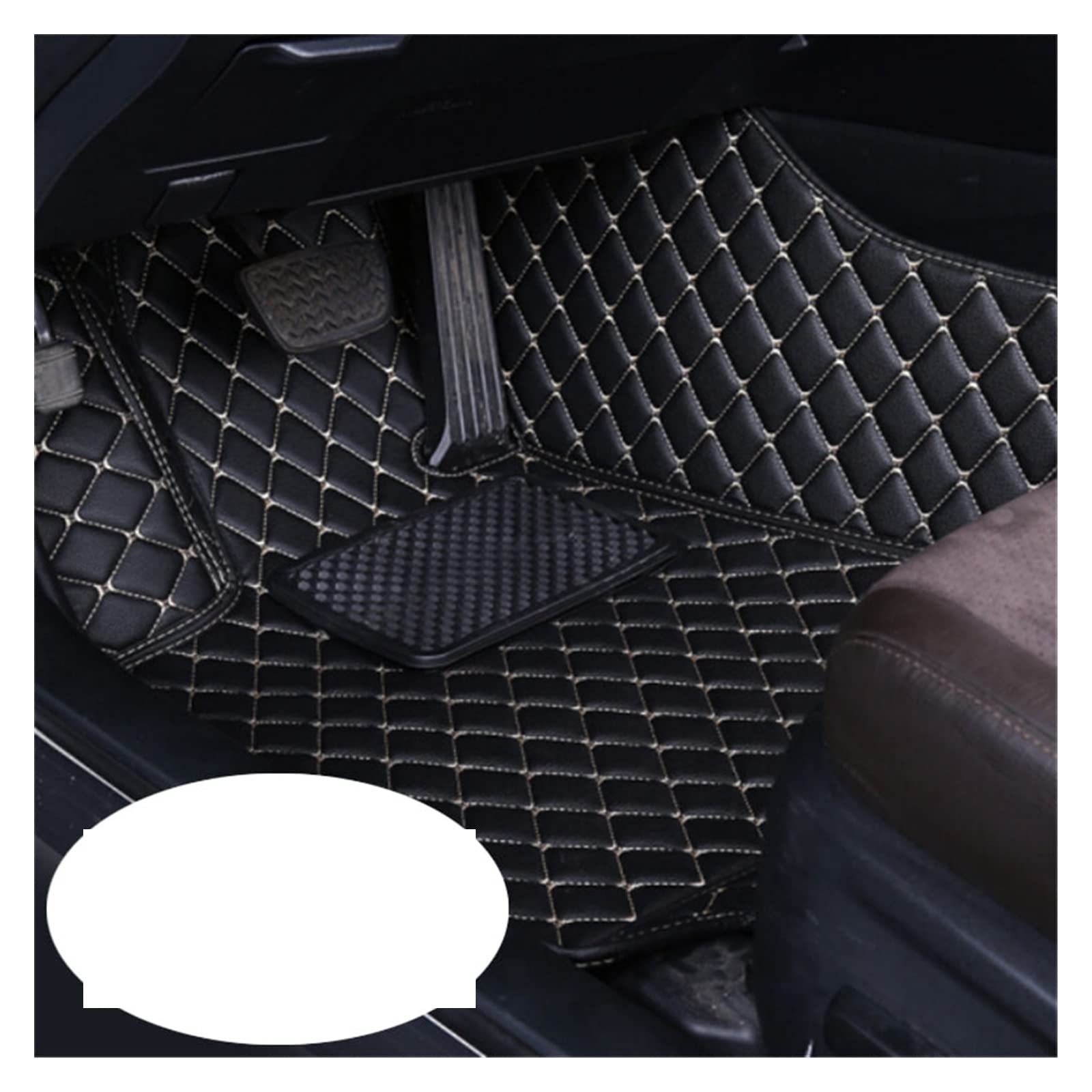 Auto Fussmatten Auto-Fußmatten Für Peugeot 2008 2019 2018 2017 2016 2015 2014 2013 Auto Styling Kunstleder Teppich Dash Mats Autoinnenraum Auto Matten(Front 1pc bk beige) von DZSJHGFDD