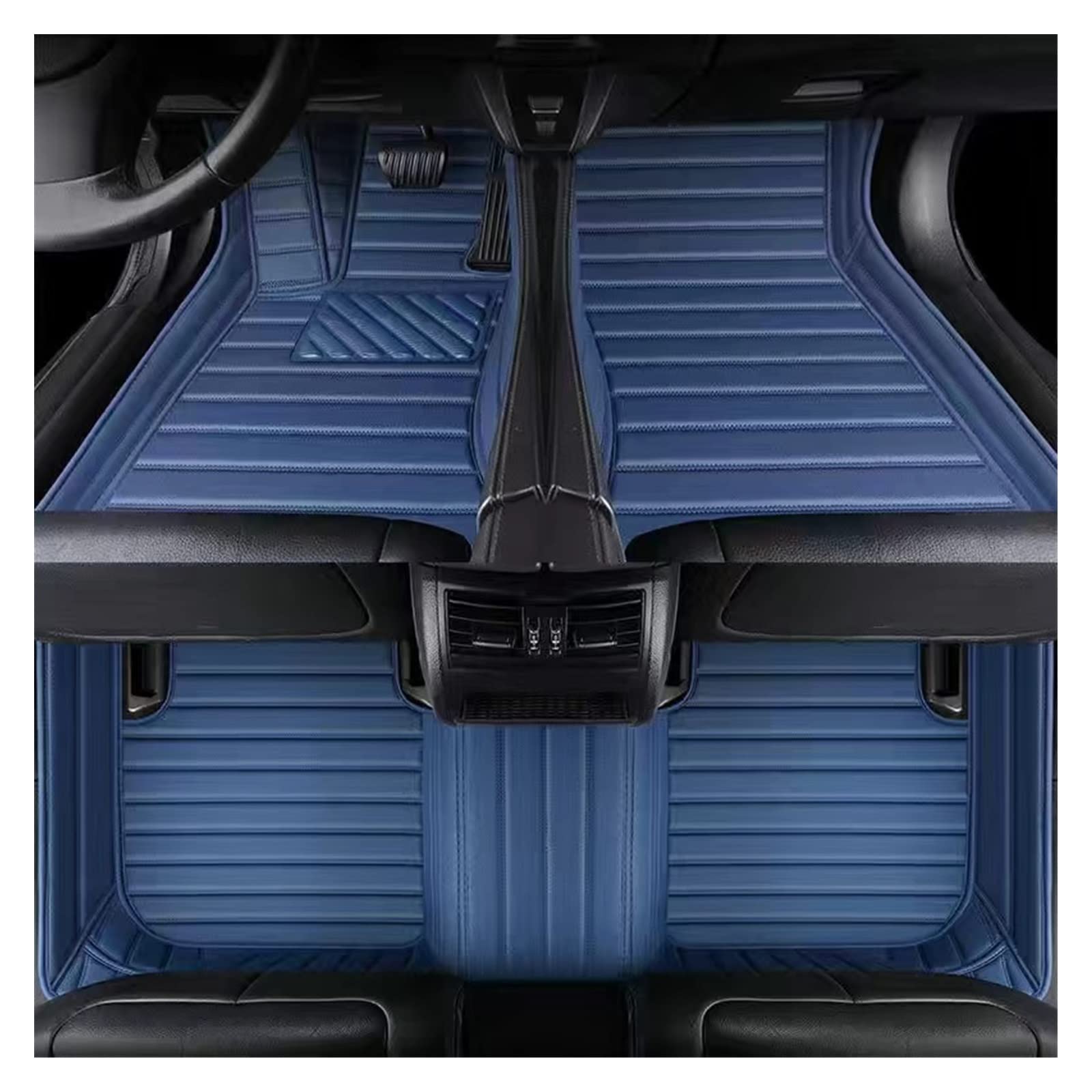 Auto Fussmatten Auto-Fußmatten-Set Für VW Für Golf 7 2014–2020, Wasserdichtes Zubehör, Auto-Innenteppiche Auto Matten(Blau) von DZSJHGFDD