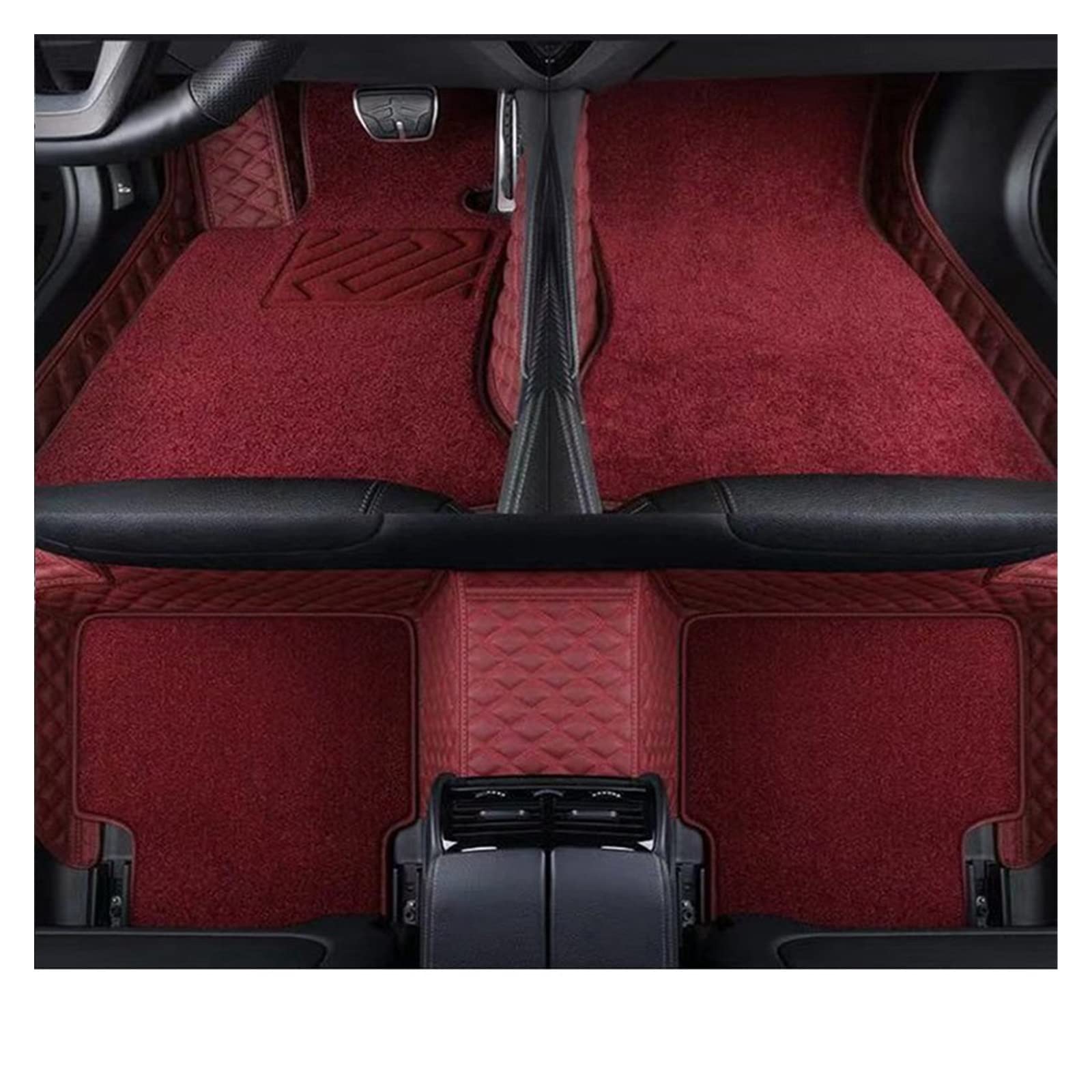 Auto Fussmatten Custom 5 Sitze Leder Auto Auto Matten Mit Taschen Boden Teppich Teppiche Für CRV 2017 2018 2019 2020 2021 Zubehör Auto Matten(Double layer11) von DZSJHGFDD