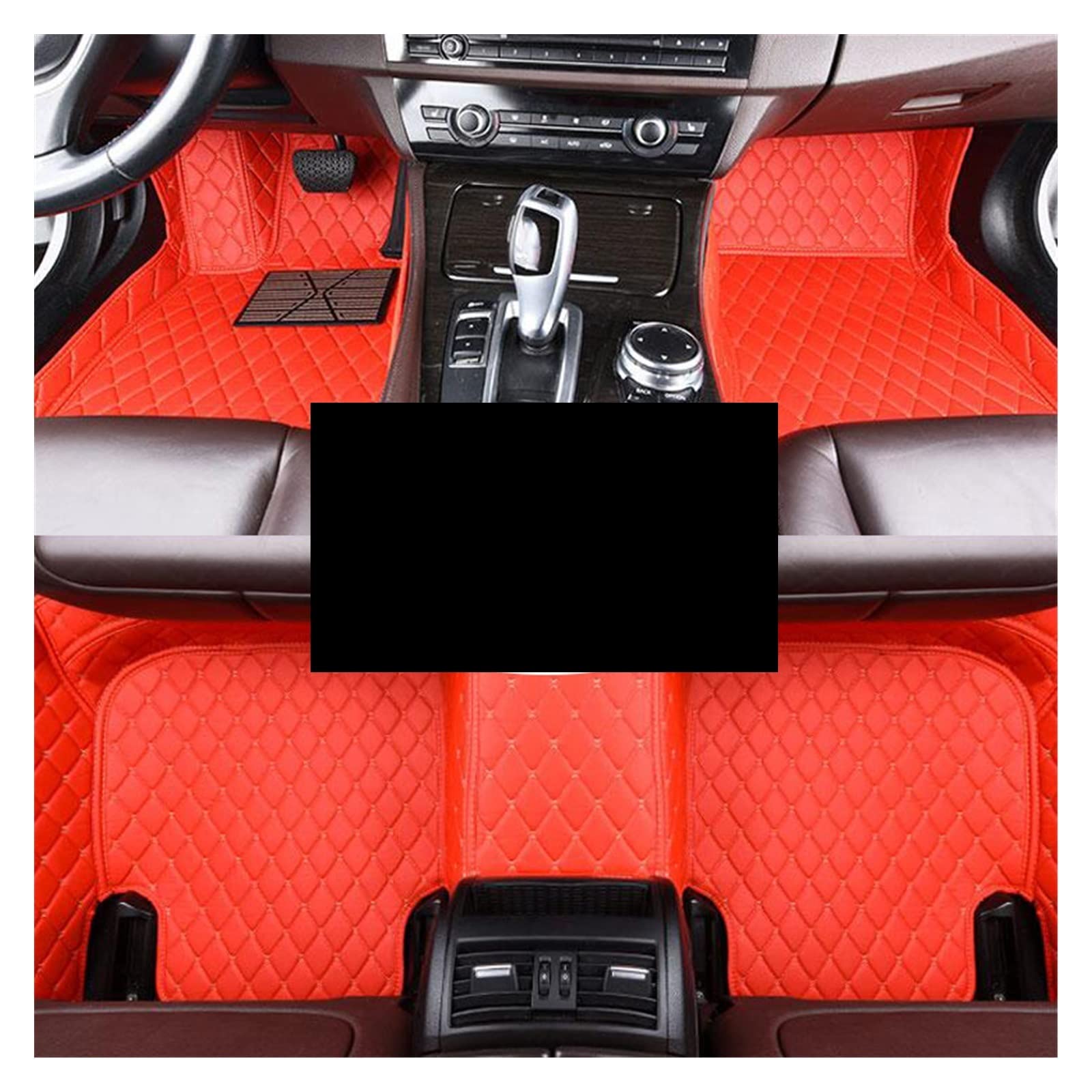 Auto Fussmatten Für Hyundai Für Azera 2011-2017 Auto-Fußmatten Auto-Innenausstattung Wasserdichter Teppich Armaturenbrett Fußmatten Auto Matten(LHD(3pcs) red) von DZSJHGFDD