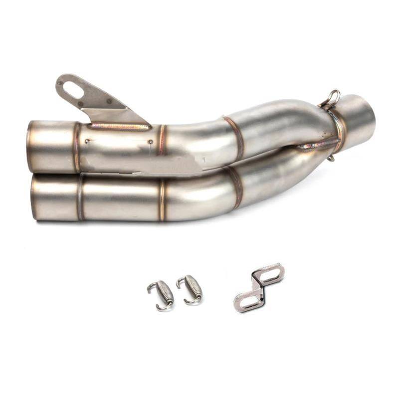 Auspuff für Motorräder Für R1 Für R3 Für CBR CBR125 CBR250 51mm Motorrad Auspuff Schalldämpfer Doppel Outlet Auspuff Moto Auspuffrohr(Titanium Alloy) von DZSJUNCHENSM