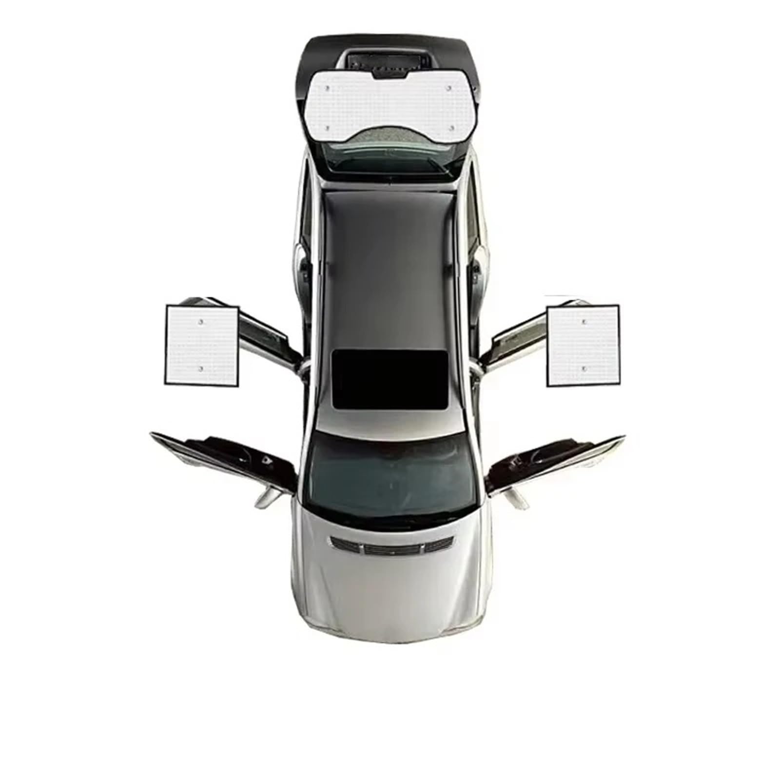 Auto Sonnenblende Für Mitsubishi Für Pajero Sport 3 Für Shogun Für Montero Sport 2015-2024 Auto Sonnenschutz Windschutzscheibe Visier Abdeckung Sonnenschutz(Rear Sunshades) von DZSJUNCHENSM