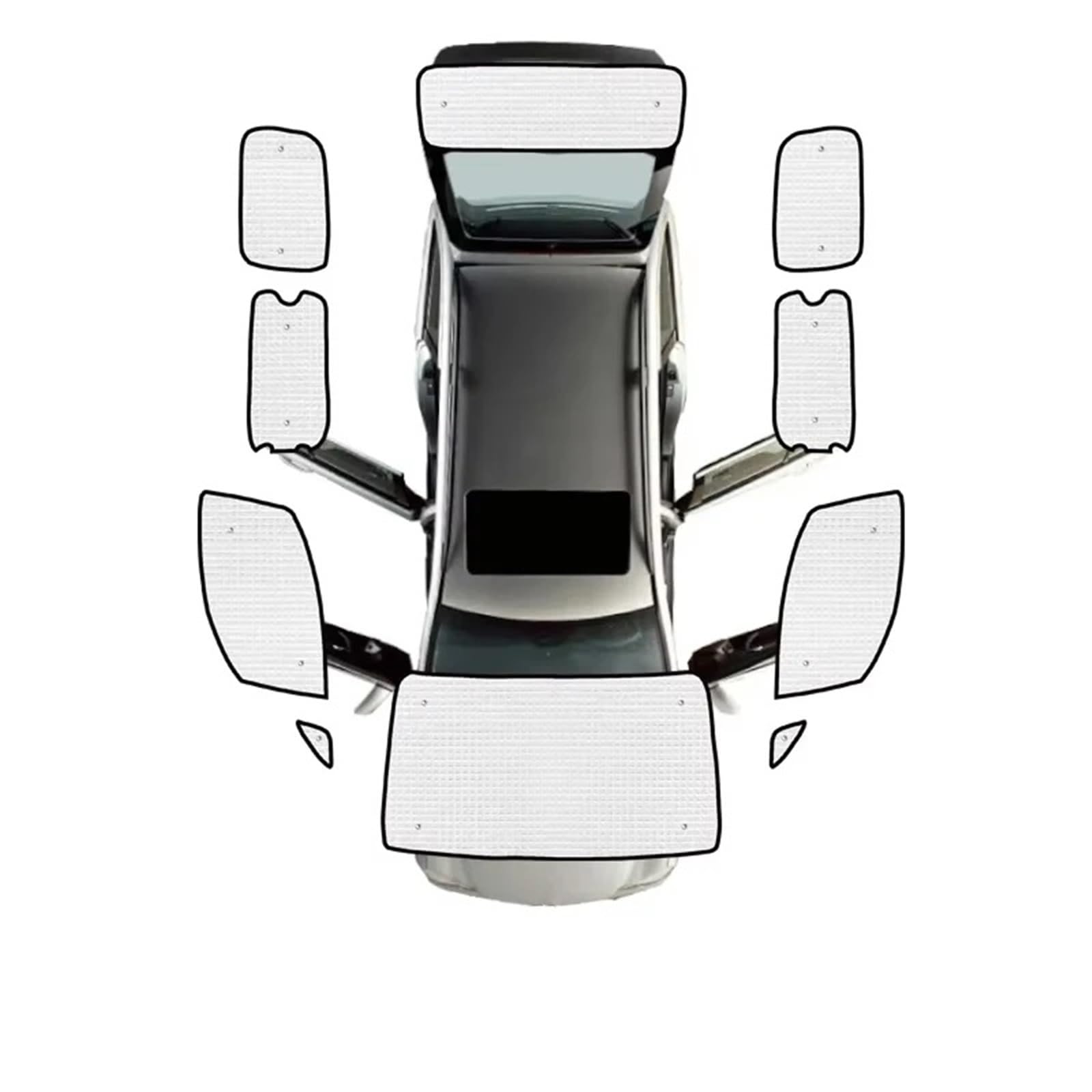 Auto Sonnenblende Für Nissan Für Evalia Für NV200 Für Vanette 2010~2016 Autosonnenschutz Sonnenschutz Anti-UV-Fenstervisierabdeckungen Camper-Innenteile Sonnenschutz(All Sunshades) von DZSJUNCHENSM