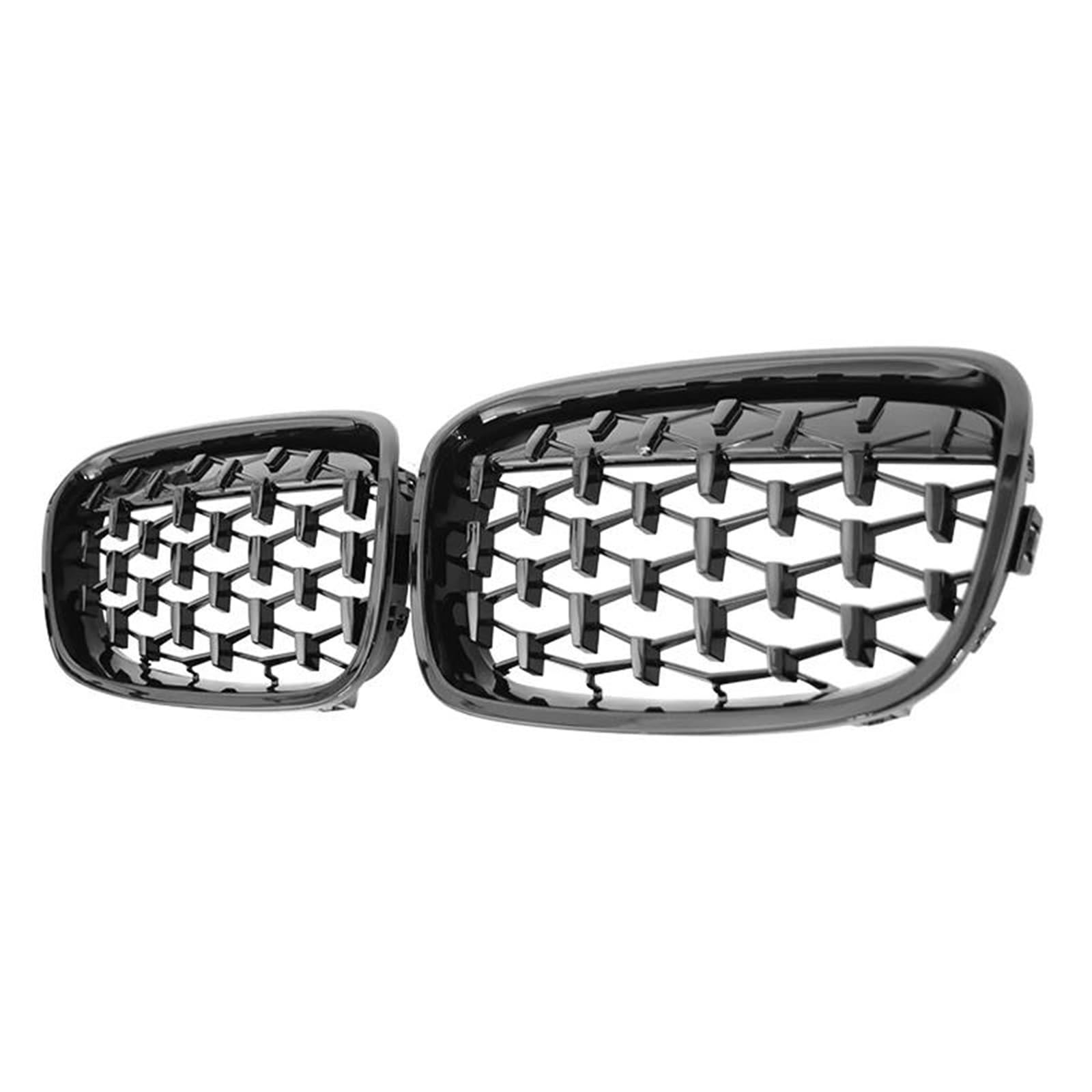 Frontgrill Für 1 Series F20 F21 2011 2012 2013 2014 Silber Auto Vorderen Stoßfänger Nieren Diamant Kühlergrill Gitter Racing Grill Nieren Kühlergrill(Schwarz glänzend) von DZSJUNCHENSM