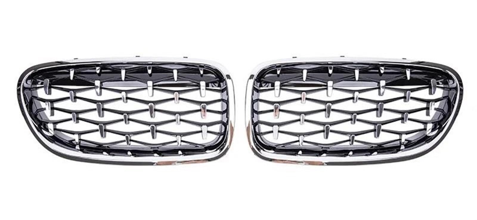 Frontgrill Für 5 Series F10 F18 520 523 525 2010-2017 Auto Vorderen Stoßfänger Gitter Nieren Racing Grill Grille Nieren Kühlergrill(Silber) von DZSJUNCHENSM