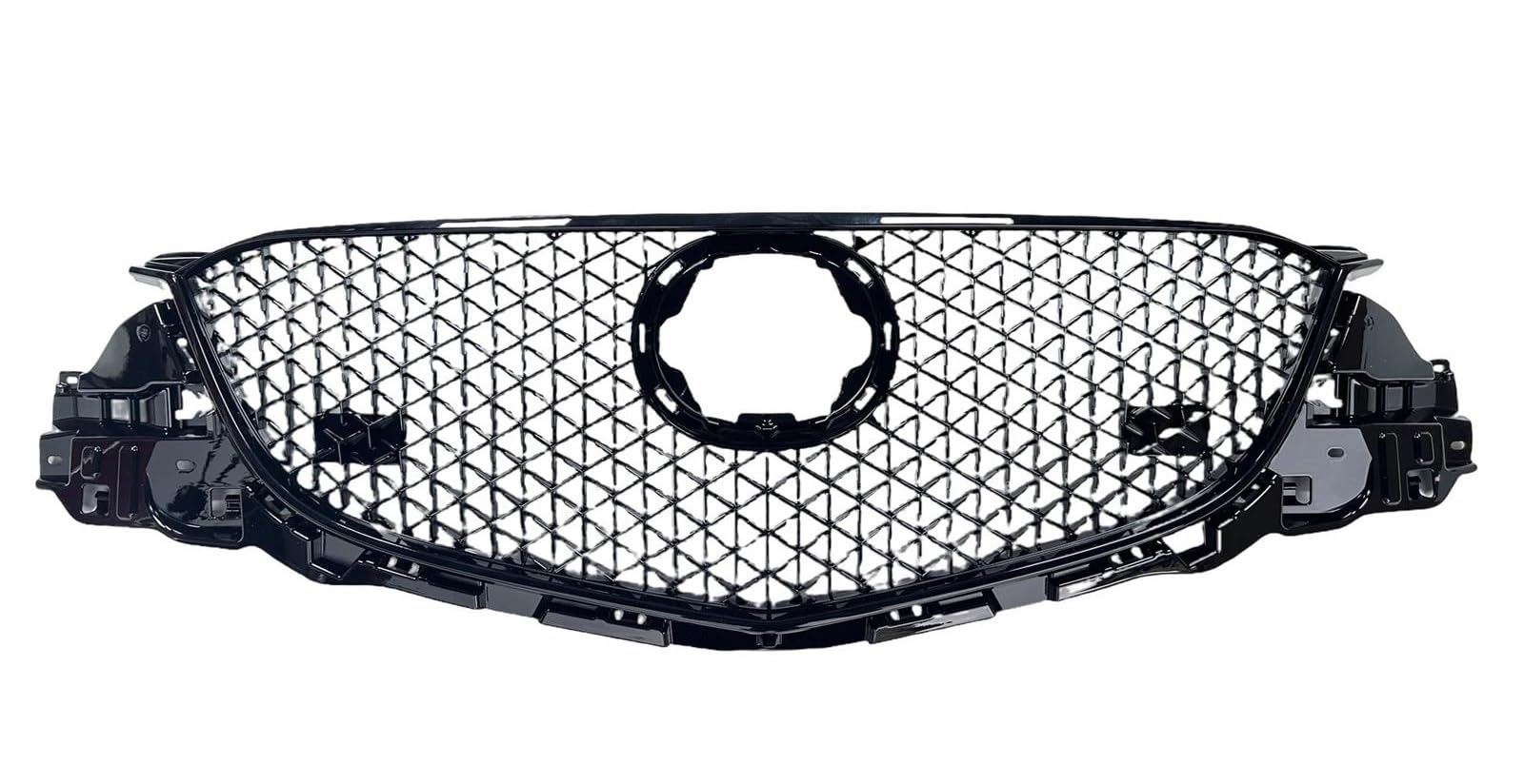 Frontgrill Für Mazda CX5 2013 2014 2015 2016 Kühlergrill Schwarz Hochglanz Waben Auto Stoßstange Haube Mesh Kühlergitter Nieren Kühlergrill von DZSJUNCHENSM