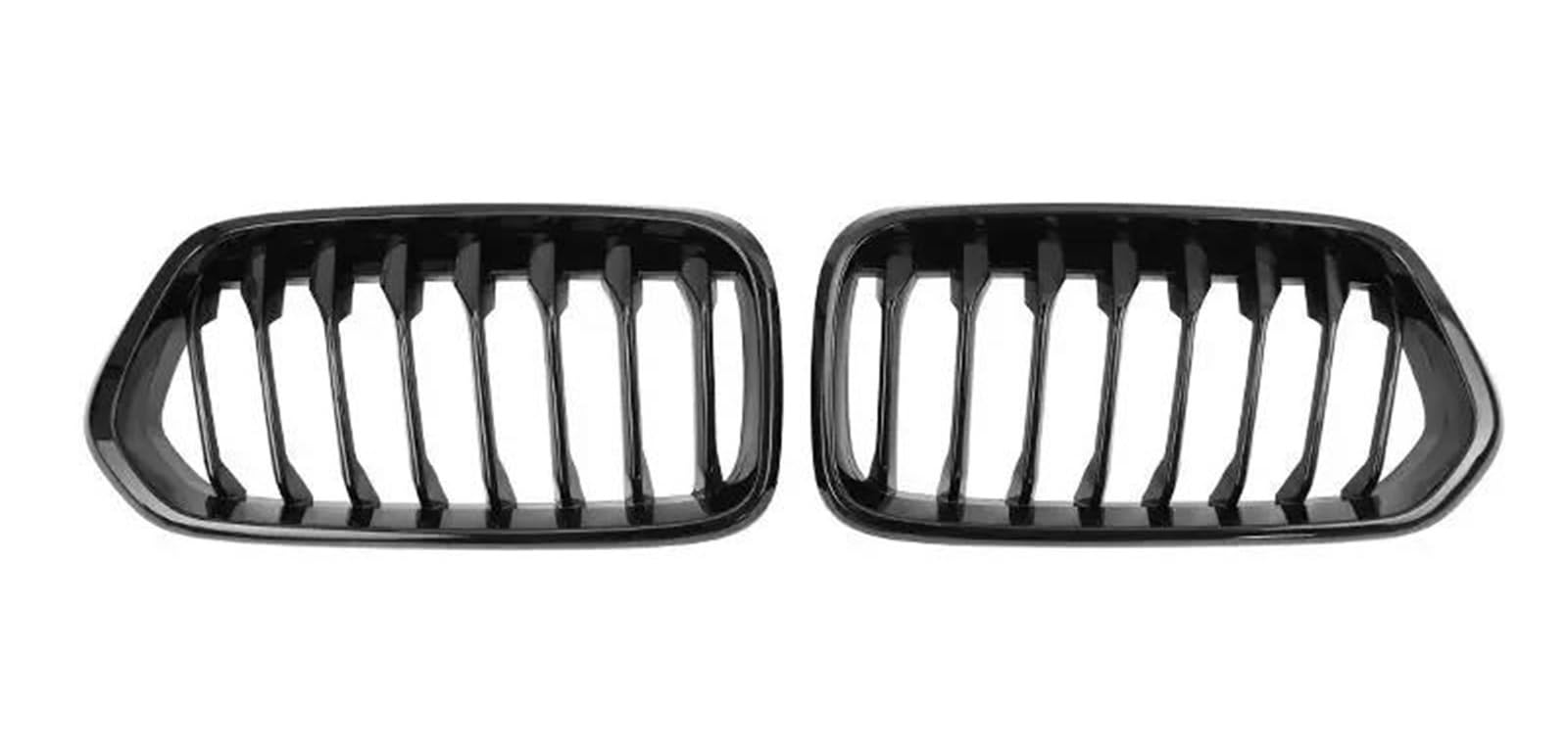 Frontgrill Für X2 F39 2018-2022 Auto Vorderen Stoßfänger Nierengrill Racing Grill Glanz Schwarz Einzel Linie Lamellen Trim Grills Nieren Kühlergrill von DZSJUNCHENSM