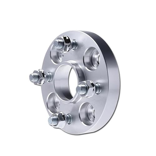 Adapterplatten 1 Paar PCD 4x108 CB 65.1 Spurverbreiterung Für Peugeot Für 206 207 208 408 406 Aus Geschmiedeter Aluminiumlegierung Distanzscheibe Räder(Silber,30MM) von DZSLLOOI