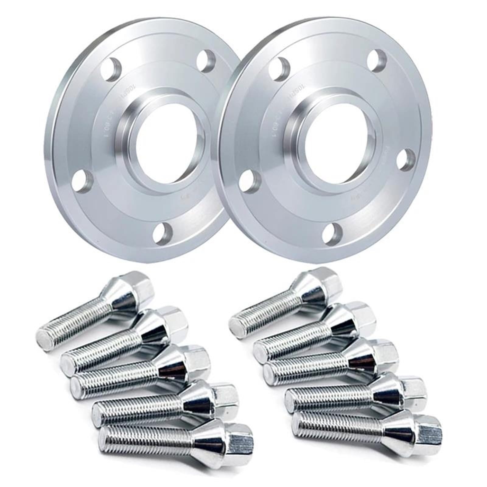 Adapterplatten Auto Rad Spacer 5x120 72,6 Flansch Nabe Adapter Lug Mutter Spurverbreiterungen Für M1 M3 M6 E36 E65 E90 Distanzscheibe Räder(Silver,14X1.25_20) von DZSLLOOI