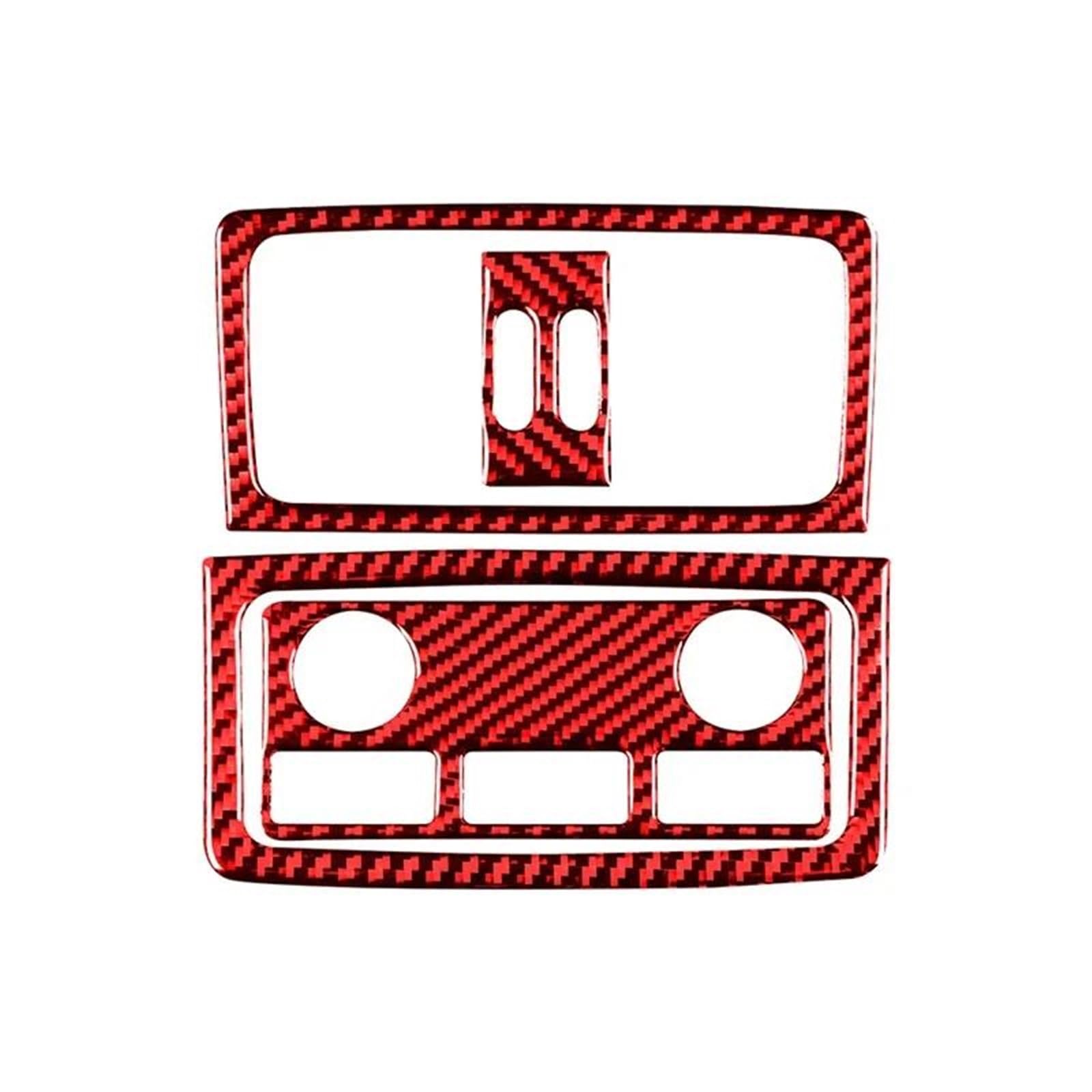 Auto Luftauslass Dekoration Streifen Für 5 Series E60 2004-2010 Auto Zubehör Innen Auto Hinten Auspuff Vent Panel Trim Rahmen Abdeckung Dekor aufkleber(Style B(Red)) von DZSLLOOI