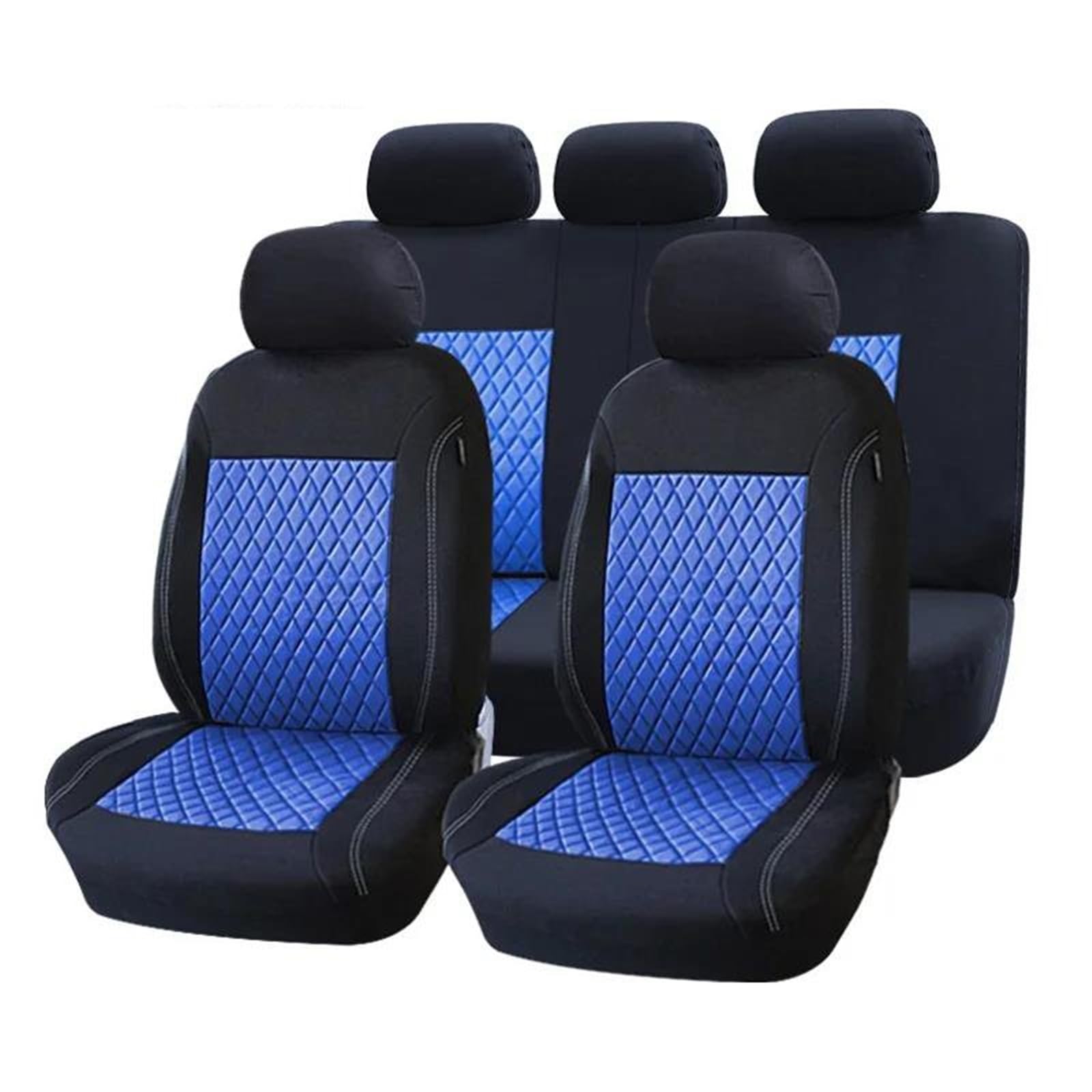 DZSLLOOI Pkw-Sitzbezug Auto Sitz Abdeckung Universal Für Toyota Für KIA Polyester Autos Sitzbezüge Innen Seat Protector Auto-Sitzschoner(Blau) von DZSLLOOI