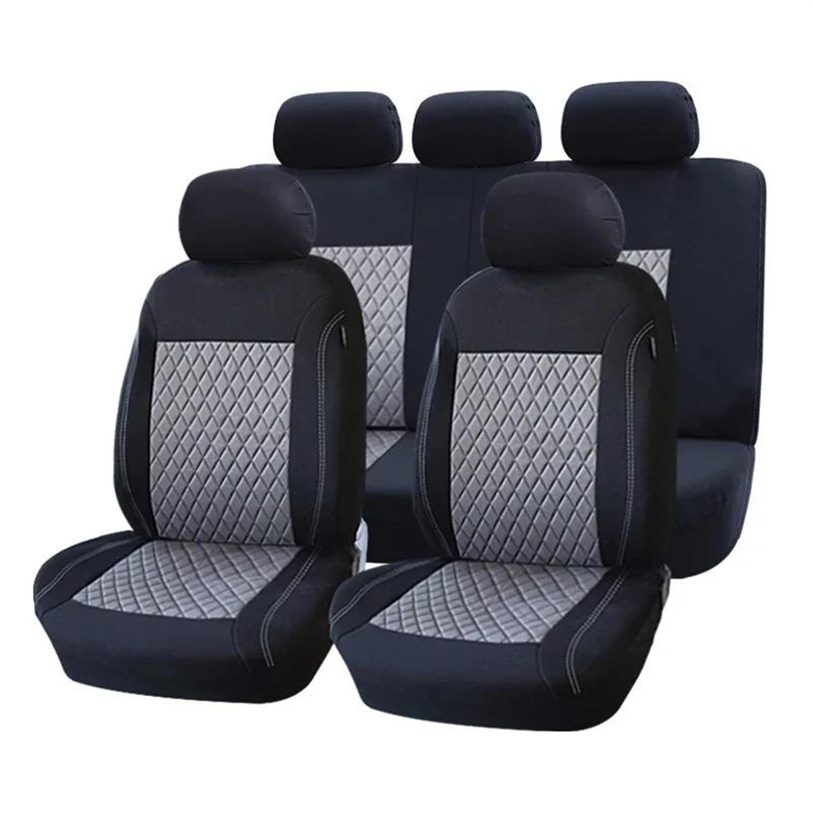 DZSLLOOI Pkw-Sitzbezug Auto Sitz Abdeckung Universal Für Toyota Für KIA Polyester Autos Sitzbezüge Innen Seat Protector Auto-Sitzschoner(Grey) von DZSLLOOI