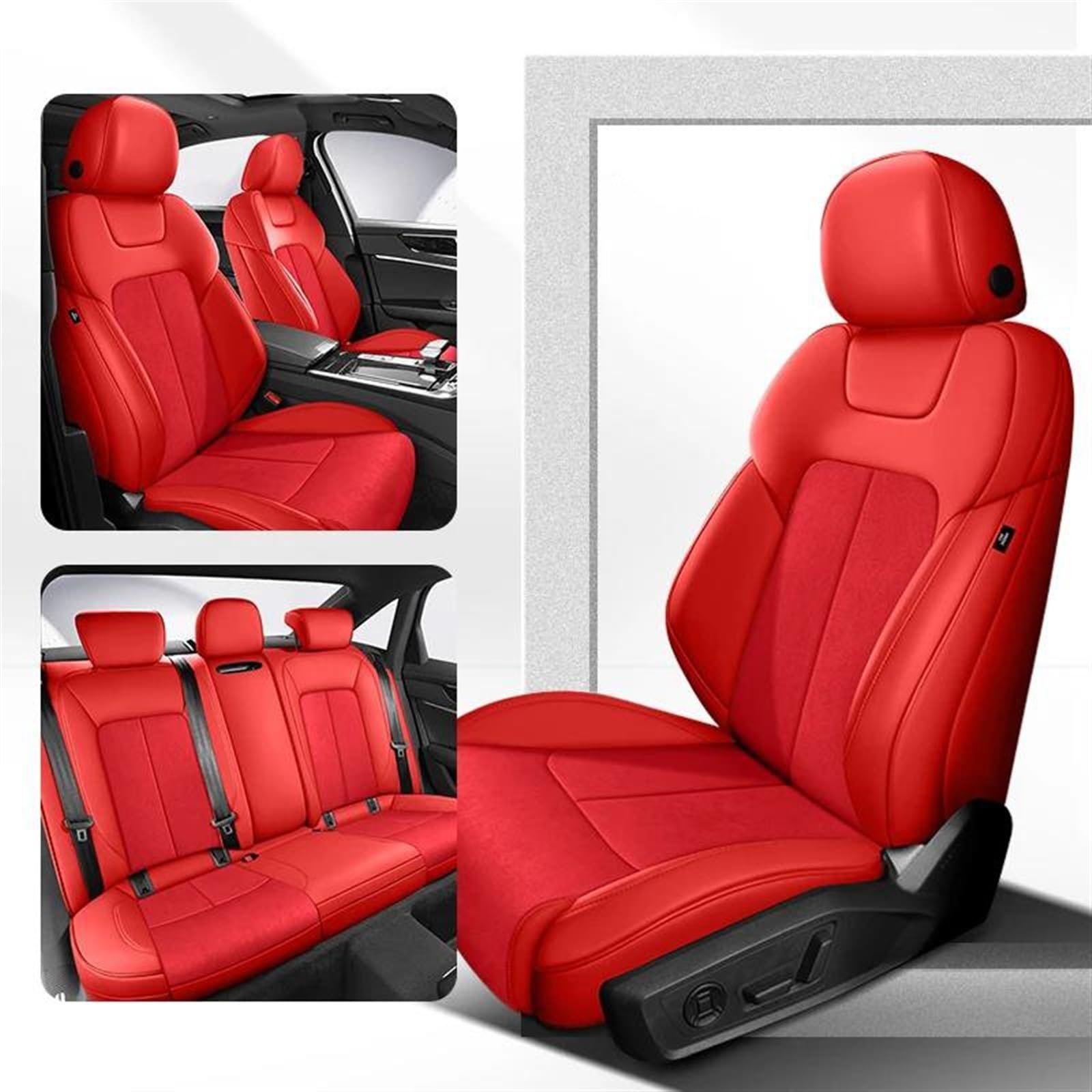 DZSLLOOI Pkw-Sitzbezug Benutzerdefinierte Leder All Inclusive Autositzbezug Für VW Für Golf 4 5 7 8 Für Golf GTI Auto Innenschutz Auto-Sitzschoner(Color 4) von DZSLLOOI