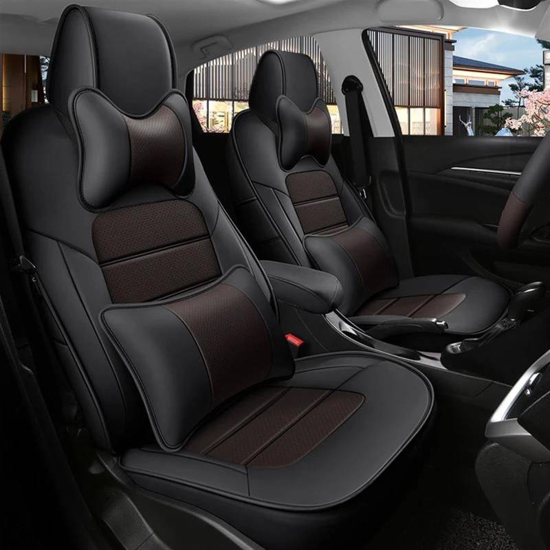 DZSLLOOI Pkw-Sitzbezug Luxus Full Set Custom Leder Auto Sitzbezüge Für Toyota Für Sienna 2007-2013 Auto Schutzhülle Innen Auto-Sitzschoner(Color 12) von DZSLLOOI