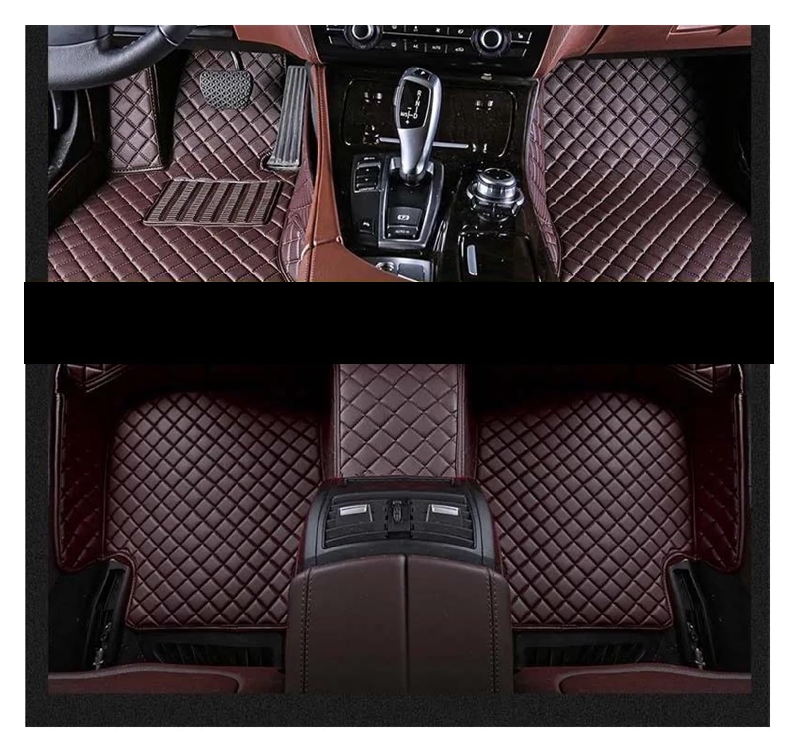 Fußmatten Für X5 E53 E70 F15 G05 F85 F95 2000-2023 Custom Car Fußmatten Auto Teppiche Fuß Coche Zubehör Autofußmatten(Kaffee) von DZSLLOOI