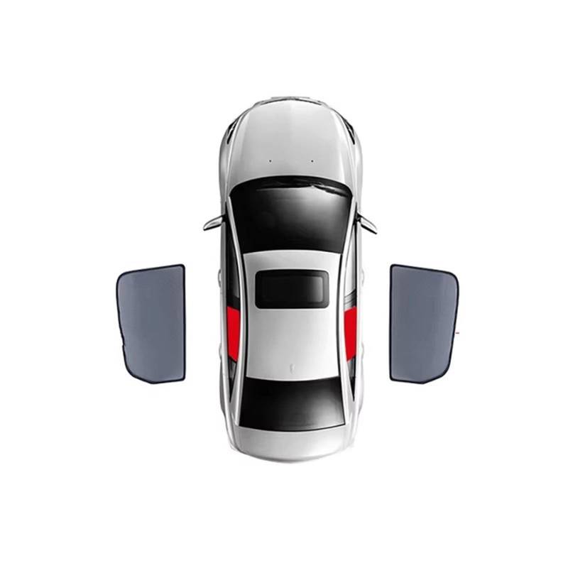 Sonnenschutz Für VW Für Touareg 7P MK2 2010-2018 Auto Hinten Seite Baby Fenster Sonnenschutz Schild Frontscheibe Vorhang Sonnenschutz Visier Auto Sonnenblende(2PCS Rear) von DZSLLOOI