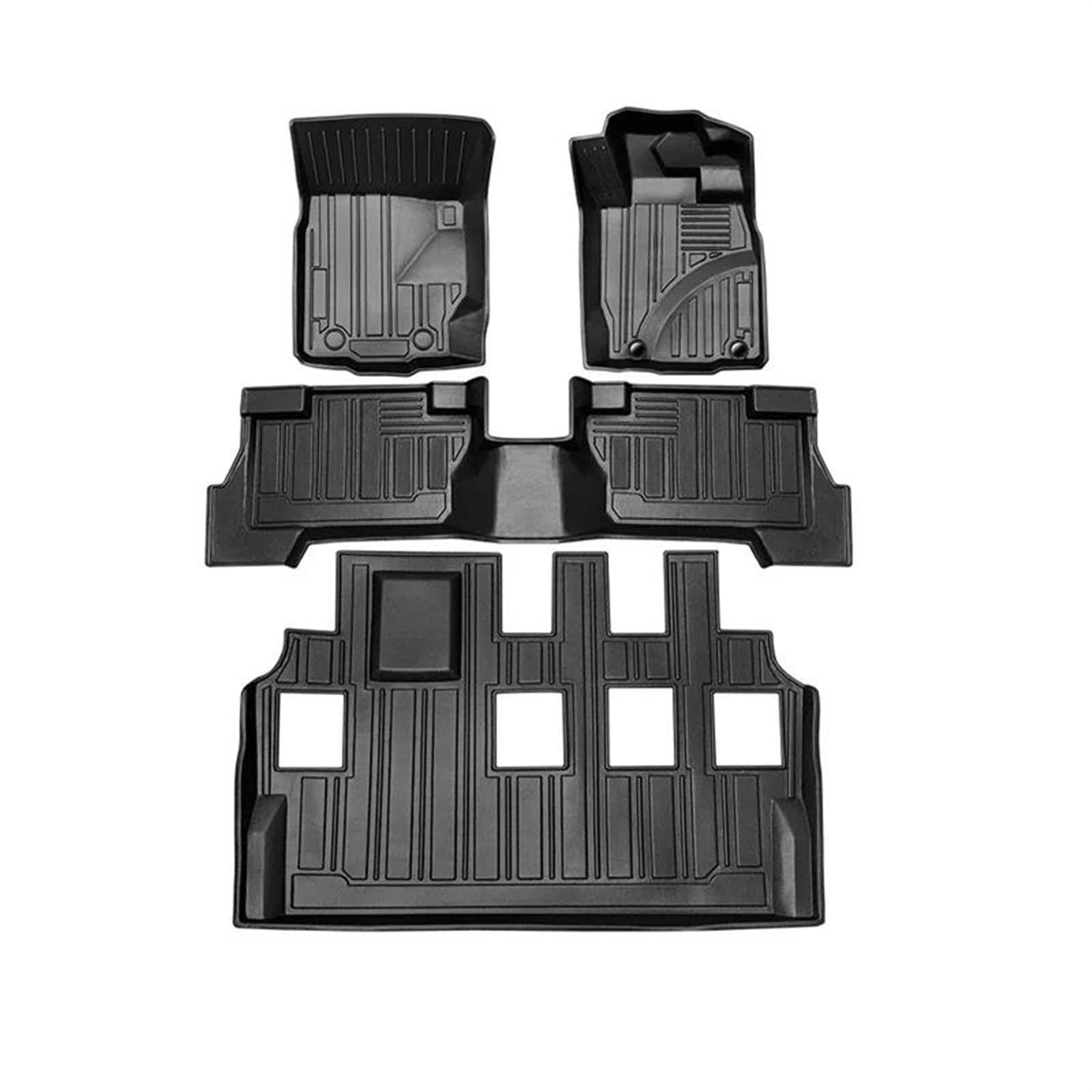 Fußmatten 3D TPE RHD Boden Automatte Für Mitsubishi Für Pajero Sport 2020 2021 2022 Bodenwanne Fach Automatten 5 Und 7 Sitzreihe Autozubehör rutschfeste Fussmatten(RHD 7 Seat) von DZSMACHENGSM