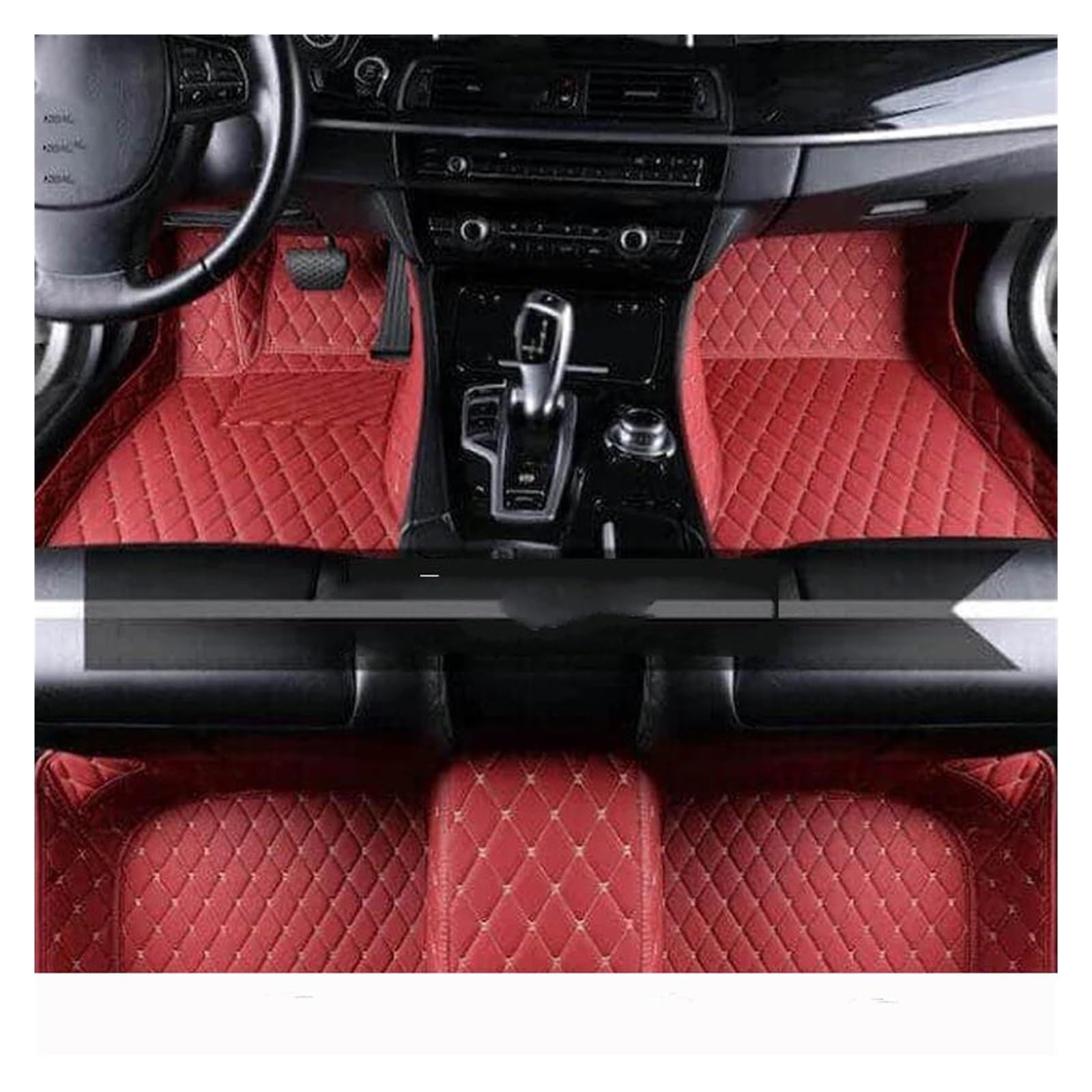 Fußmatten Auto-Fußmatten Für Peugeot Für 5008 Sieben Sitze 2017-2023 Benutzerdefinierte Auto-Fußpolster Teppichabdeckung Innenzubehör rutschfeste Fussmatten(WEINROT) von DZSMACHENGSM
