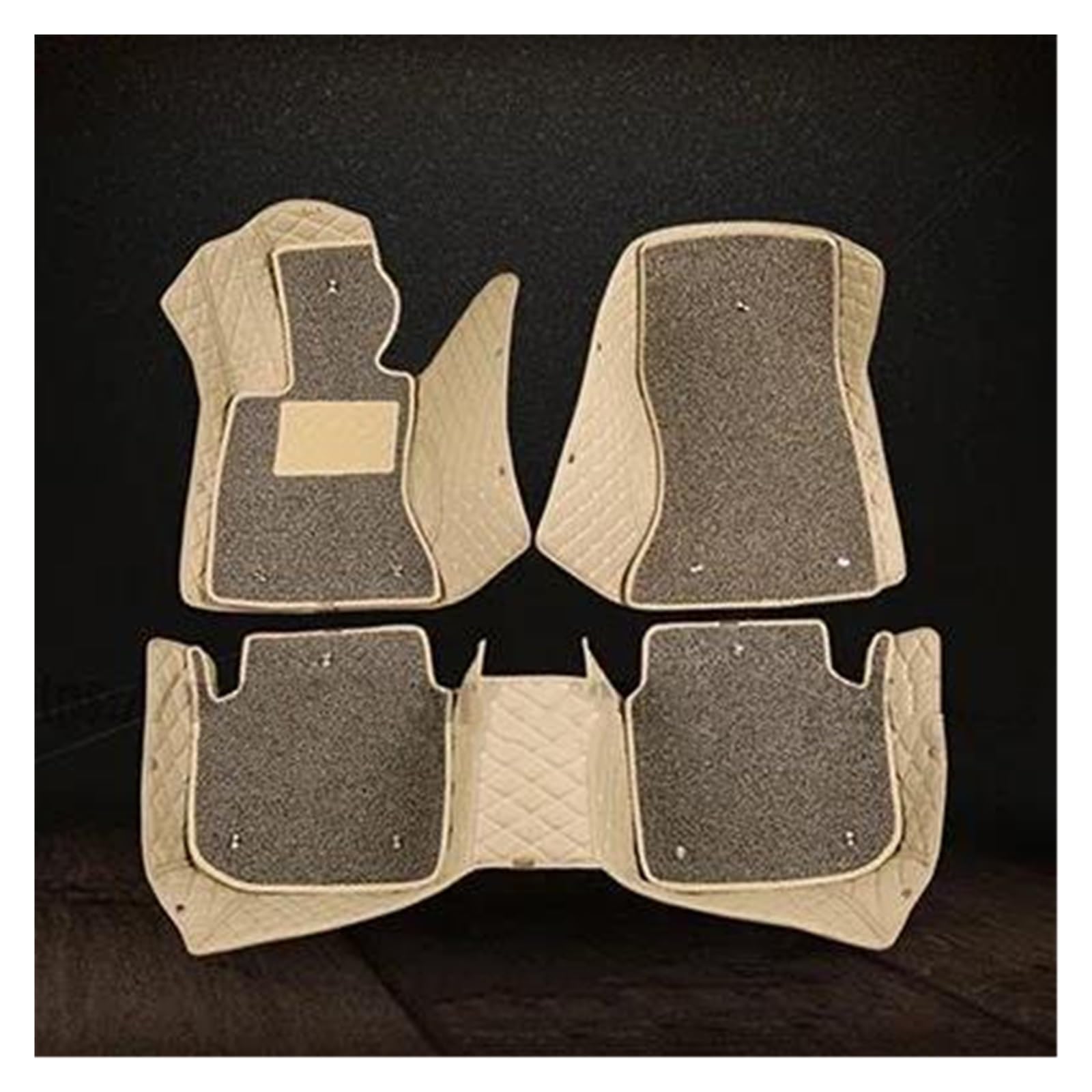 Fußmatten Zweilagige Individuelle 3D-Autofußmatten Für 5er-Reihe Für F10 2010-2016 Innenausstattung rutschfeste Fussmatten(Beige gray) von DZSMACHENGSM