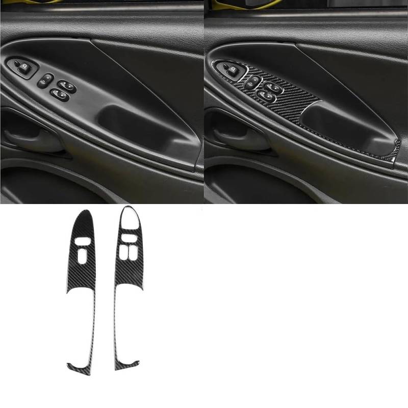 Zentrale Dashboard Dekoration Für Ford Für Mustang 2001-2004 Carbon Fiber Air Outlet Getriebe Shift Panel Set Auto Innen Zubehör Aufkleber Auto Styling Lüftungsgitter Zierleiste(18) von DZSMACHENGSM