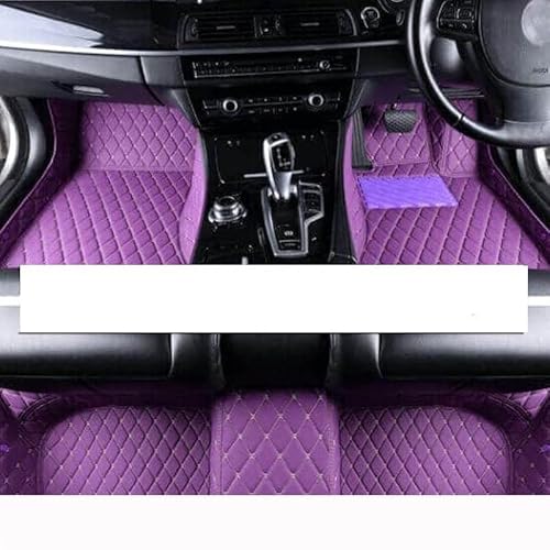 Auto-Fußmatte Auto Fußmatten Für Mazda3 BK 2004~2009 Auto Teppiche Langlebige wasserdichte Teppich Luxus Leder Matte Vollen Satz Autoteppich(RHD Purple) von DZSMSRTG