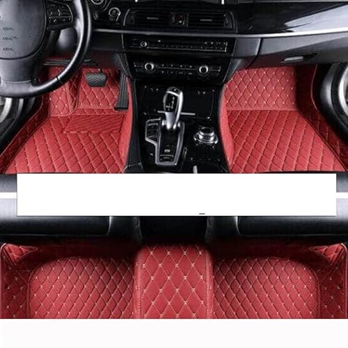 Auto-Fußmatte Auto Fußmatten Für Toyota Für Corolla E120 2001-2007 Wasserdicht Schutz Auto Matten Komplett Set Acesorios Autos Autoteppich(LHD Wine RED) von DZSMSRTG