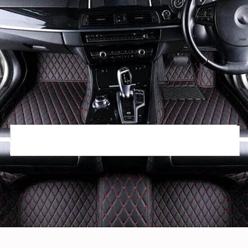 Auto-Fußmatte Auto Fußmatten Für Toyota Für Corolla E120 2001-2007 Wasserdicht Schutz Auto Matten Komplett Set Acesorios Autos Autoteppich(RHD Black RED) von DZSMSRTG