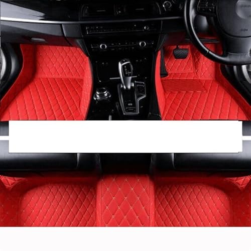 Auto-Fußmatte Auto Fußmatten Für Toyota Für Corolla E120 2001-2007 Wasserdicht Schutz Auto Matten Komplett Set Acesorios Autos Autoteppich(RHD RED) von DZSMSRTG