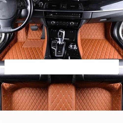 Auto-Fußmatte Auto Fußmatten Für VW Für TOURAN 7-Sitz 2006-2013 2012 2011 Benutzerdefinierte Auto Fuß Pads Automobil Teppich Abdeckung Innen Autoteppich(LHD Brown) von DZSMSRTG