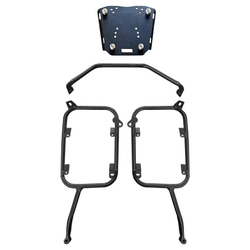 Gepäckträger Edelstahl Gepäck Rack Für 800 MT Für Sport 2021 2022 Motorrad Aluminium Box Top Case Sattel Pannier Halterung Halter Motorrad Heckgepäck Gepäckträger(Black One Set) von DZSMSRTG